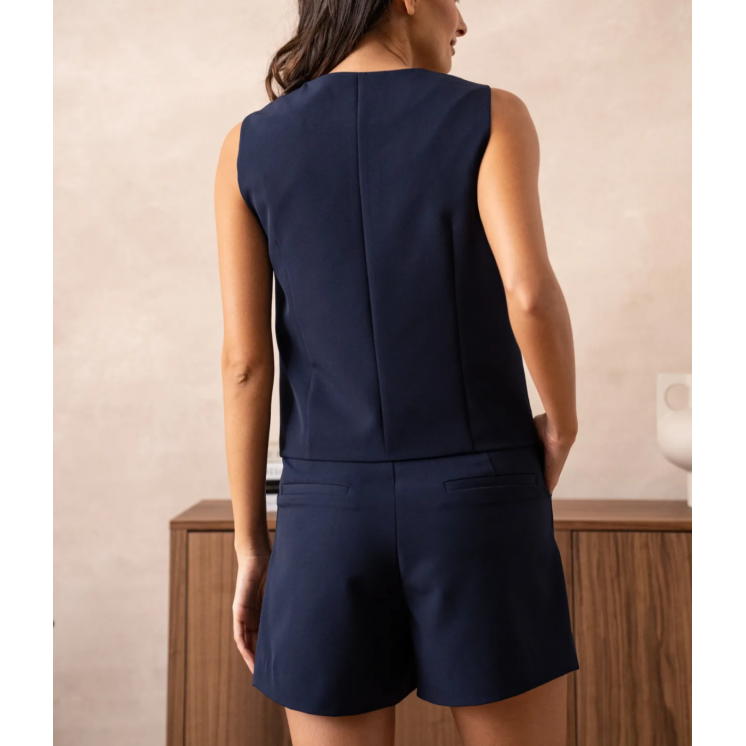 Gilet costume 5 boutons femme, costume 3 pièces femme, top costume, top 5 boutons